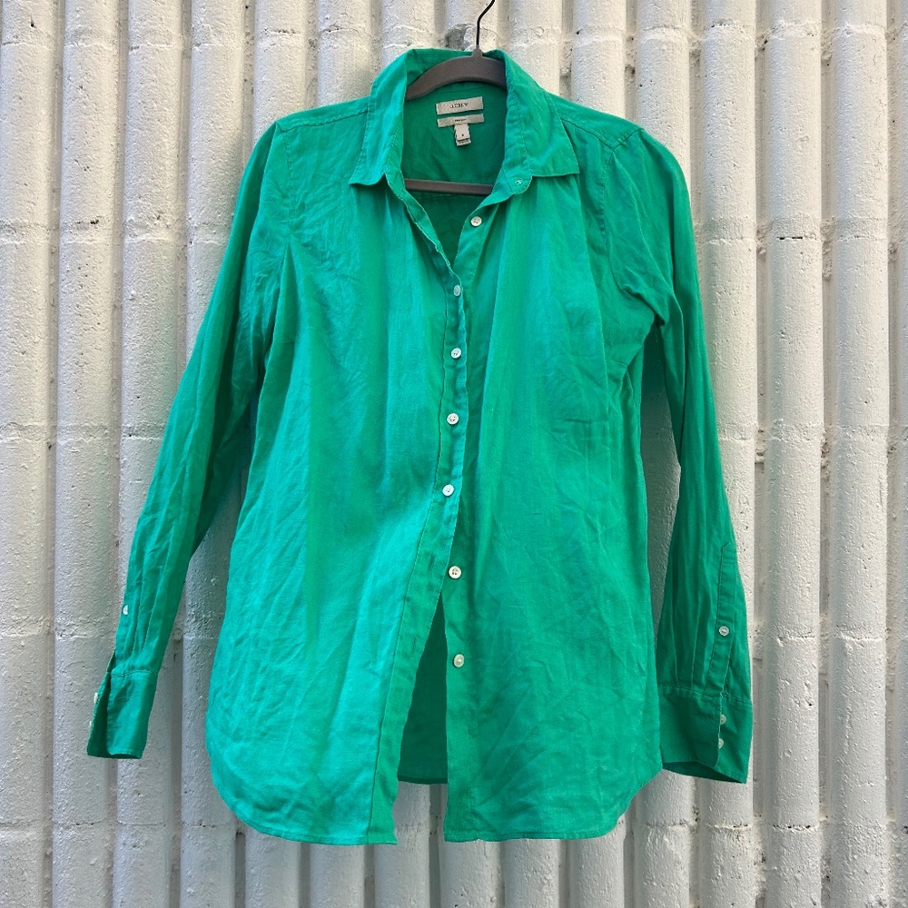 J Crew Perfect Shirt Linen 6